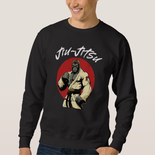 Brazilian Jiu Jitsu Grappling Gorilla Sweatshirt (Vorderseite)