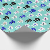 Brazilian Jujitsu Jiu Jitsu BJJ Pattern Geschenkpapier (Ecke)