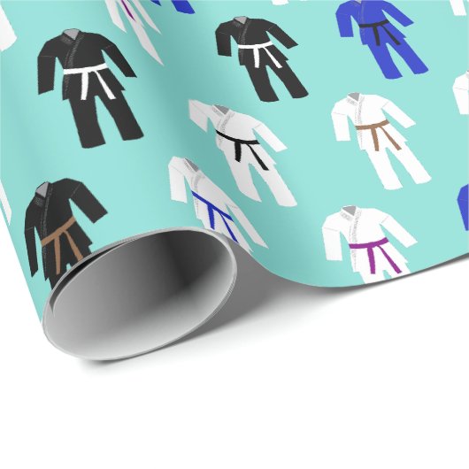 Brazilian Jujitsu Jiu Jitsu BJJ Pattern Geschenkpapier (Rolleneckpunkt)