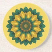 Brazilian Leaf Mandala - Drink Coaster Getränkeuntersetzer (Vorne)