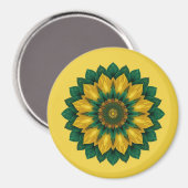 Brazilian Leaf Mandala - Refrigerator Magnet (Vorderseite/Rückseite)