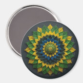 Brazilian Leaf Mandala - Refrigerator Magnet (Vorderseite/Rückseite)