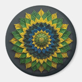 Brazilian Leaf Mandala - Refrigerator Magnet (Vorne)