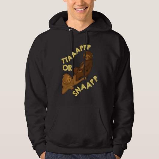 Brazilian Sloth Jiu Jitsu Tap or Snap parody artwo Hoodie (Vorderseite)