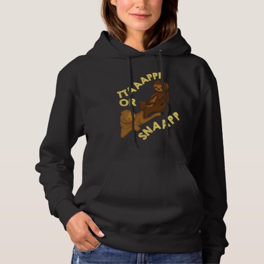 Brazilian Sloth Jiu Jitsu Tap or Snap parody artwo Hoodie (Vorderseite)