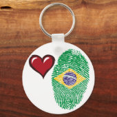 Brazilian touch fingerprint flag schlüsselanhänger (Vorderseite)