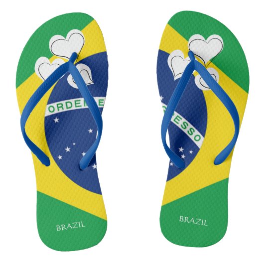 BRAZILIANISCHE Fahne Badesandalen (Fußbett)