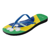 BRAZILIANISCHE Fahne Badesandalen (Schrägansicht)