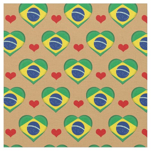 Brazilianische Fahne Red Heart mode Fabric/Brasili Stoff (Nahaufnahme)