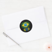 Brazilianischer Jiu Jitsu-Flag-Sticker Runder Aufkleber (Umschlag)