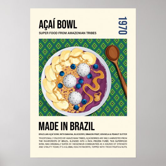 Brazillian Superfood Acai Bowl Artwork Poster (Vorne)