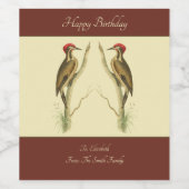 Brazillian Woodpecker Weinlabel Weinetikett (Einzelnes Label)