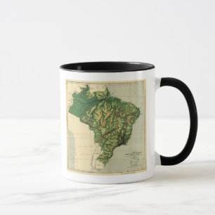 BrazilPhysical panoramisches MapBrazil Tasse