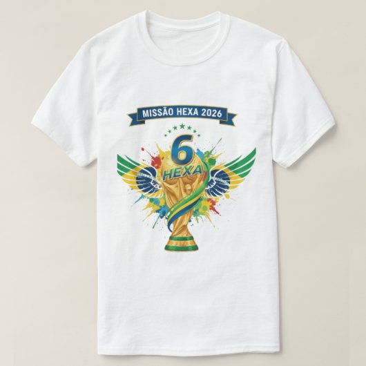 Brazil's Road to Hexa: World Cup 2026 Design T-Shirt (Design vorne)