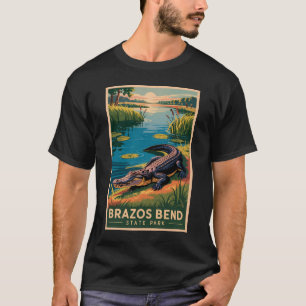 Brazos Bend State Park Texas Reise Kunst Vintage T-Shirt