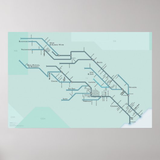 Brazos und Colorado Poster (Vorne)