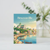 Brazzaville Republik Kongo Postkarte (Stehend Vorderseite)