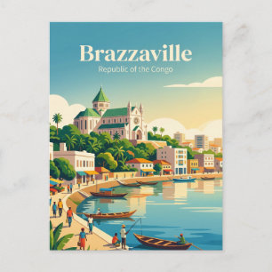 Brazzaville Republik Kongo Postkarte