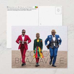 Brazzaville, Republik Kongo Reise-Postkarte Postkarte