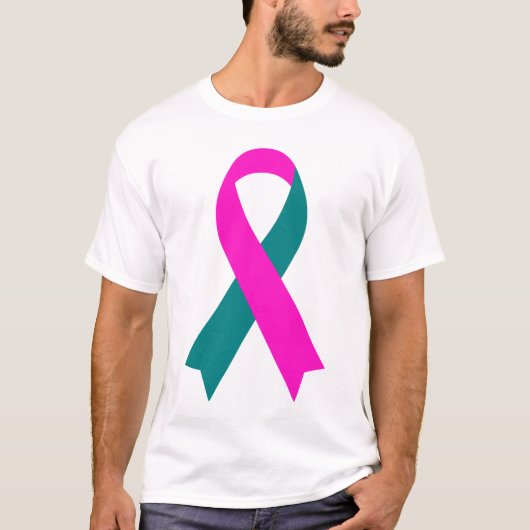 BRCA 1 & 2 Rosa und Aquamarines Shirt (Vorderseite)