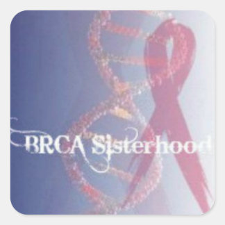 BRCA SISTERHOOD kleiner Umschlag Aufkleber, Aufkle Quadratischer Aufkleber