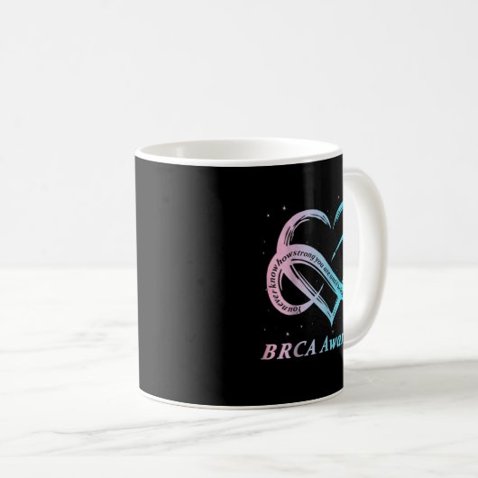 Brca Warrior Im Fine Breast Cancer Awareness Kaffeetasse (VorderseiteRechts)
