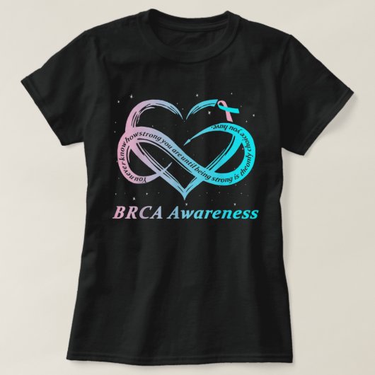 BRCA Warrior I'm Fine Brustkrebs Awareness T-Shirt (Design vorne)