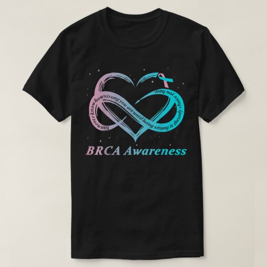 BRCA Warrior I'm Fine Brustkrebs Awareness T-Shirt (Design vorne)