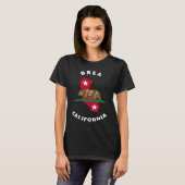 Brea California CA Flag and Bear Badge Souvenir T-Shirt (Vorne ganz)