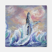 Breaching Hawaiian Humpback Whale Magnet (Vorne)