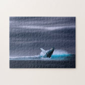 Breaching Humpback Whale Ocean - Puzzle (Horizontal)