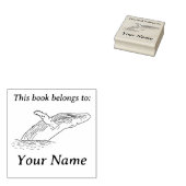 Breaching Whale Book Gummistempel (Stempel)