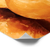 Bread background / Bread is a staple food präpared Poster (Ecke)