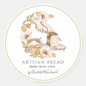 Bread Baker Made With Love  Runder Aufkleber (Vorderseite)