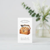 Bread Bakery Baker Business Card Visitenkarte (Stehend Vorderseite)