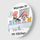 Bread Baking Große Wanduhr (Winkel)