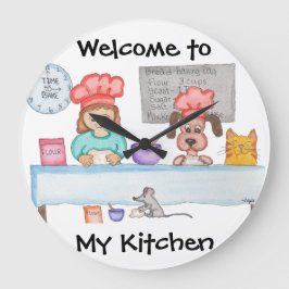 Bread Baking Große Wanduhr