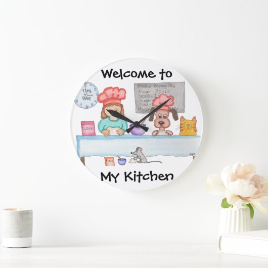Bread Baking Große Wanduhr (Zuhause)