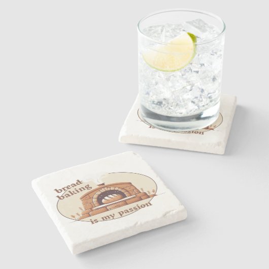 Bread baking is my passion steinuntersetzer (Seitenansicht)