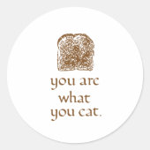 Bread & Calligraphy Rustic Sticker (Vorderseite)