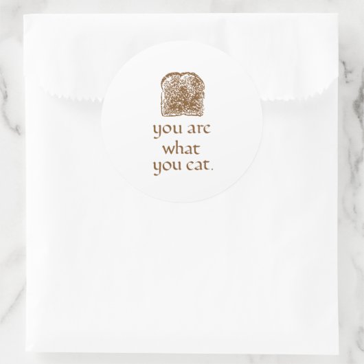 Bread & Calligraphy Rustic Sticker (Tasche)