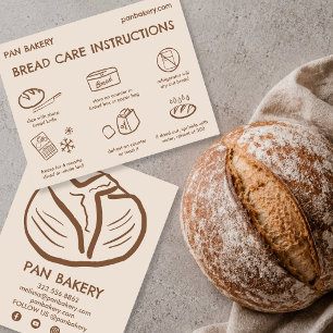 BREAD Care Card Anweisungen Sauerteig Bäckerei Kar Dankeskarte