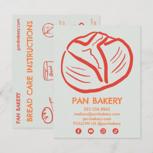 BREAD Care Card Anweisungen Sauerteig Bäckerei Kar Dankeskarte