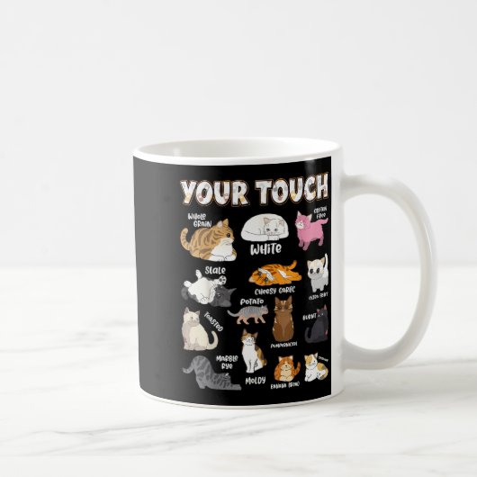 Bread Cats Variety Punny Cartoon Kitty Design Kaffeetasse (Rechts)