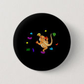 Bread Dragon Climbing Funny Sport Player Animal Lo Button (Vorderseite)