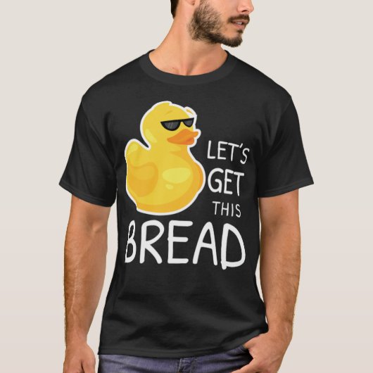 Bread Duck Meme Duck Pun Duck Joke Black Labradore T-Shirt (Vorderseite)
