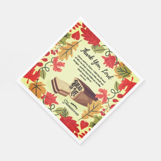 BREAD LIFE Happy Thanksgiving Paper Napkin Serviette (Ecke)