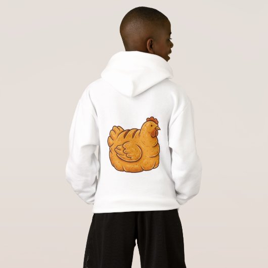 Bread Loaf Chicken - Cute and Chubby Bread Hen Hoodie (Schwarz voll)