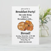 Bread Loaf Frühstücksparty Einladung (Stehend Vorderseite)