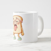 Bread Tony Tired Mood – Funny Bread T-Shirt Jumbo-Tasse (Vorderseite Rechts)